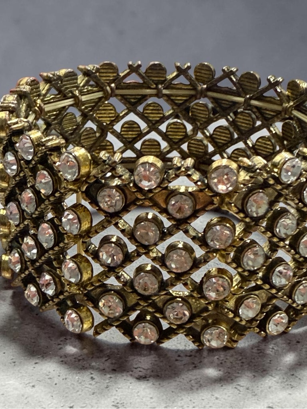 Gold Crystal Stretch Bracelet - Picture 2 of 5